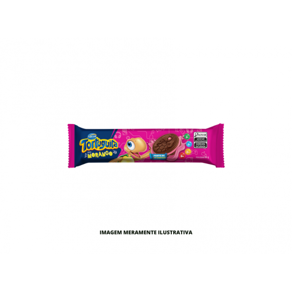 BISCOITO RECHEADO TORTUGUITA MORANGO 1X48X86G